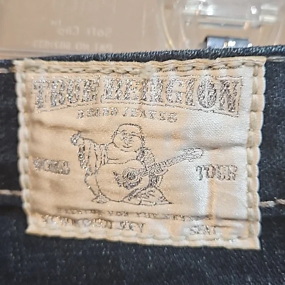 True Religion Dark Blue Flare Jeans - Picture 4 of 12